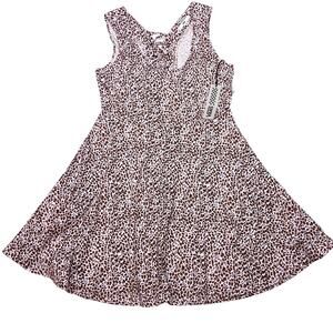 Vans Papercuts Dress Leopard Print Junior XL Flare Mini New with Tags